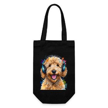 Goldendoodle Casque Chien Animal Design Imprimer - Sac à bouteille - noir - Devant