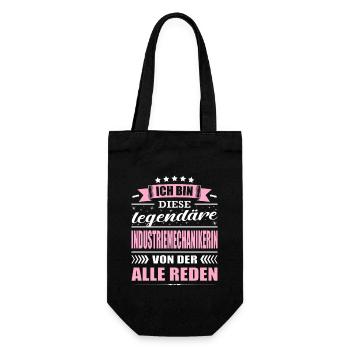 Ich Bin Diese Legendäre Industriemechanikerin - Geschenkbeutel für Flaschen - Schwarz - Vorne