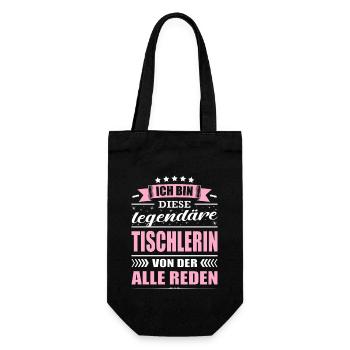 Ich Bin Diese Legendäre Tischlerin - Geschenkbeutel für Flaschen - Schwarz - Vorne