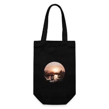 Beautiful sunset over herd of horses - Gift Bag for Bottles - black - Front