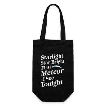 Stargazing And Meteor Shower Enthusiast - Geschenkbeutel für Flaschen - Schwarz - Vorne
