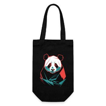 Abstract Panda with Modern Colors - Gift Bag for Bottles - black - Front
