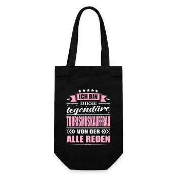 Ich Bin Diese Legendäre Tourismuskauffrau Büro - Geschenkbeutel für Flaschen - Schwarz - Vorne