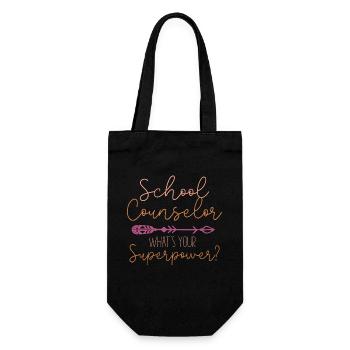 School Counselor I'm A School - Gift Bag for Bottles - black - Front