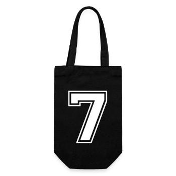 Number 7 - Gift Bag for Bottles - black - Front