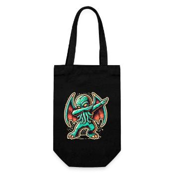 Funny Dabbing Cthulhu Dabbing Design - Gift Bag for Bottles - black - Front
