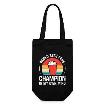 Champion du monde de beer pong dans mon propre - Sac à bouteille - noir - Devant