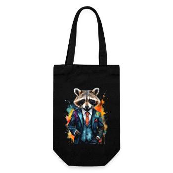 Costume de raton laveur Imprimé de conception d’animaux colorés - Sac à bouteille - noir - Devant