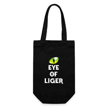 Eye Of The Liger - Lustiger Lion Tiger Hybrid Kreuzung - Geschenkbeutel für Flaschen - Schwarz - Vorne