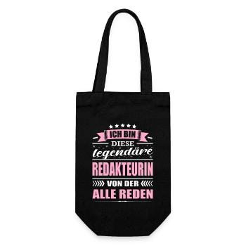Ich Bin Diese Legendäre Redakteurin - Geschenkbeutel für Flaschen - Schwarz - Vorne