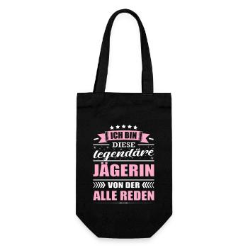 Ich Bin Diese Legendäre Jägerin Jagd - Geschenkbeutel für Flaschen - Schwarz - Vorne
