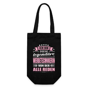 Ich Bin Diese Legendäre Werbetechnikerin - Geschenkbeutel für Flaschen - Schwarz - Vorne