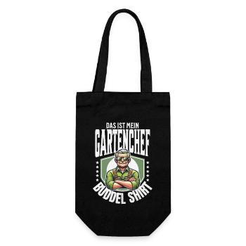 Garten Geschenk Hobby Gaärtner Sprüche Geburtstag - Geschenkbeutel für Flaschen - Schwarz - Vorne
