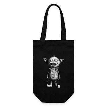 Gruseliges Monster Design Halloween Gnome Outfit - Geschenkbeutel für Flaschen - Schwarz - Vorne