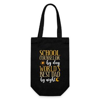 School Counselor Dad School - Gift Bag for Bottles - black - Front