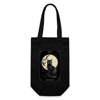Mysterious Moon and Black Cat XVII - Gift Bag for Bottles - black - Front