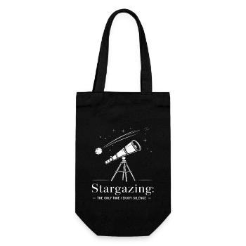 Stargazing And Meteor Shower Enthusiast - Geschenkbeutel für Flaschen - Schwarz - Vorne