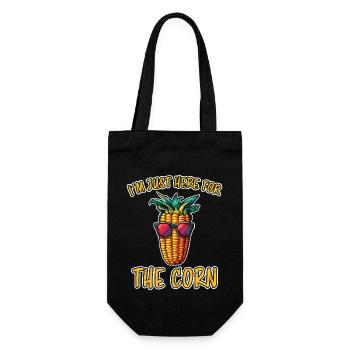 Corn on the cob saying corn funny corn on the cob gift - Gift Bag for Bottles - black - Front