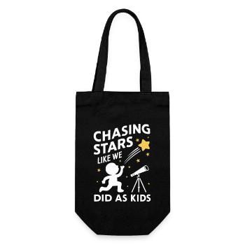 Stargazing And Meteor Shower Enthusiast - Geschenkbeutel für Flaschen - Schwarz - Vorne
