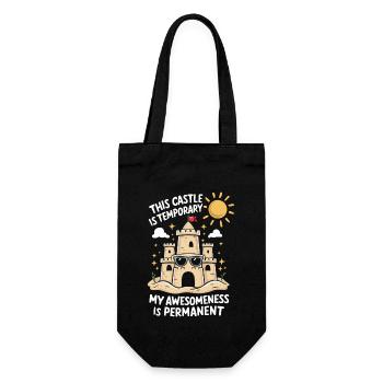 Creative Sandcastles Art on the Beach | Sculptures - Gift Bag for Bottles - black - Front