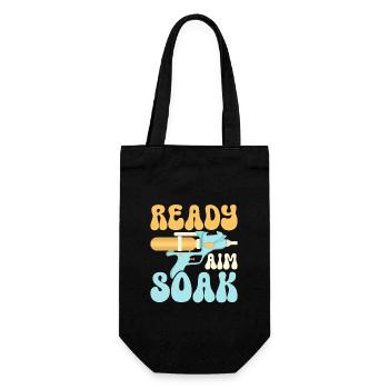 Ready Aim Soak Water Fun Summer Squirt Gun - Gift Bag for Bottles - black - Front
