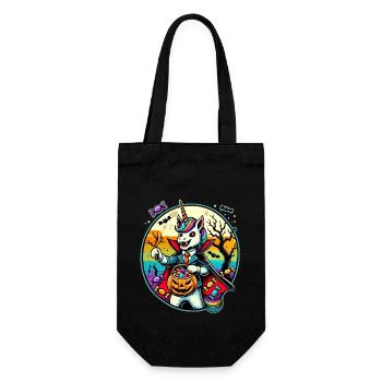 Funny Vampire Unicorn Loves Candy - Gift Bag for Bottles - black - Front