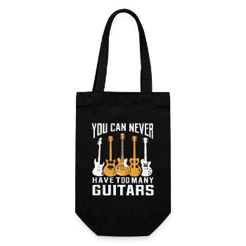 You Can Never Have Too Many Guitars - Gift Bag for Bottles - black - Front