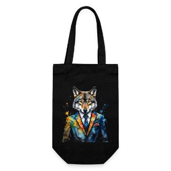 Costume de loup Imprimé coloré de design d’animaux - Sac à bouteille - noir - Devant