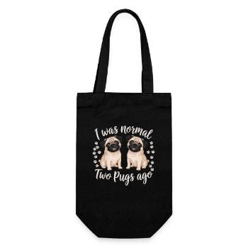 I was normal in front of two boobs - Gift Bag for Bottles - black - Front