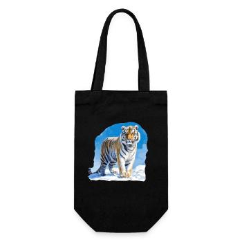 Sibirische Tiger Sibirischer Tiger - Geschenkbeutel für Flaschen - Schwarz - Vorne