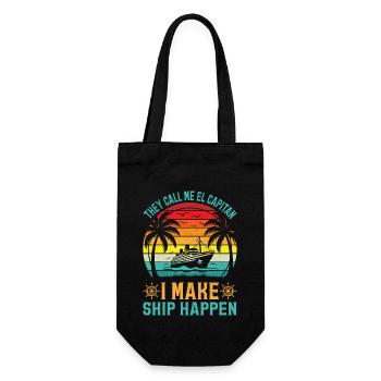 Ship Boat Captain - Gift Bag for Bottles - black - Front