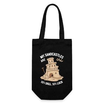 Art créatif des châteaux de sable sur la plage | Sculptures - Sac à bouteille - noir - Devant