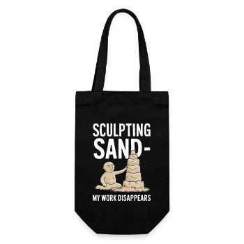 Sculpteurs de sable professionnels sur la plage du - Sac à bouteille - noir - Devant