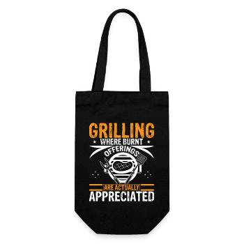 Grilling: Where Burnt Offerings Are Actually Appre - Gift Bag for Bottles - black - Front