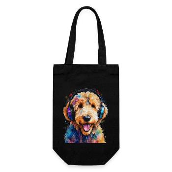 Goldendoodle Casque Chien Animal Design Imprimer - Sac à bouteille - noir - Devant