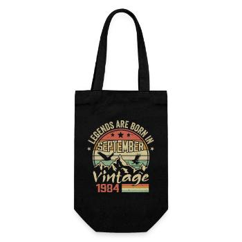 September 1984 Birthday Gift September 1984 - Gift Bag for Bottles - black - Front