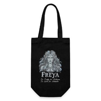 Enchanting Nordic Goddess Freya Mythical Art - Gift Bag for Bottles - black - Front