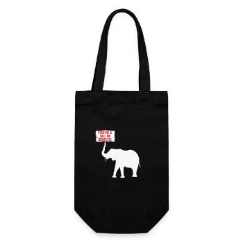 Feed Me And Call Me Beautiful Funny Elephant Lover - Gift Bag for Bottles - black - Front