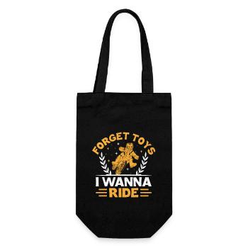 Drapeau américain Oublier les jouets Je veux faire de la moto - Sac à bouteille - noir - Devant
