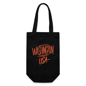 Washington United States Souvenir - Gift Bag for Bottles - black - Front