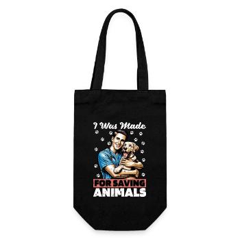 Veterinary Technician I Was Made For Animal Lover - Geschenkbeutel für Flaschen - Schwarz - Vorne