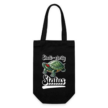 Turtle Red-eared Turtle - Gift Bag for Bottles - black - Front
