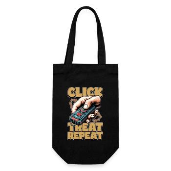 Dog Trainer Click Treat Repeat Animal Behaviorist - Gift Bag for Bottles - black - Front
