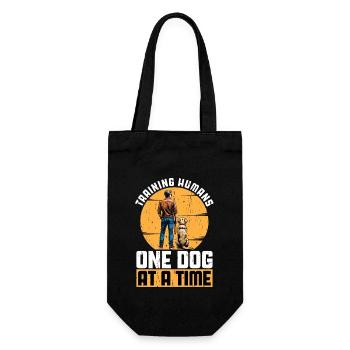 Dog Trainer Training Humans One Dog Animal Lover - Gift Bag for Bottles - black - Front