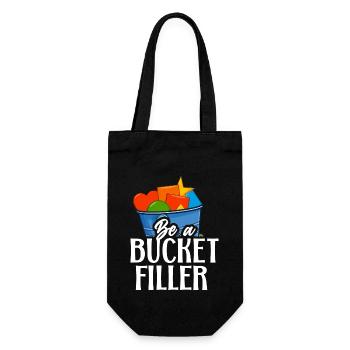 School Counselor Be A Bucket - Geschenkbeutel für Flaschen - Schwarz - Vorne