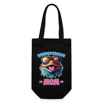 Bartagamen Spruch Mom Lustiges Bartagamen Geschenk - Geschenkbeutel für Flaschen - Schwarz - Vorne