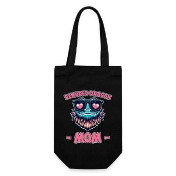 Bearded Dragon Saying Mom Funny Bearded Dragon Gift - Gift Bag for Bottles - black - Front