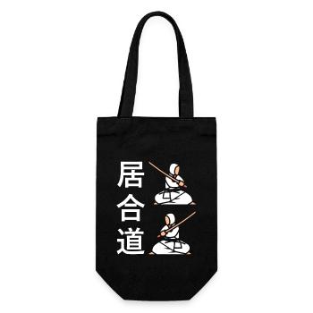 iaido - Geschenkbeutel für Flaschen - Schwarz - Vorne