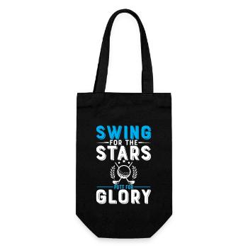 Swing für die Stars, Putt für Ruhm. - Geschenkbeutel für Flaschen - Schwarz - Vorne