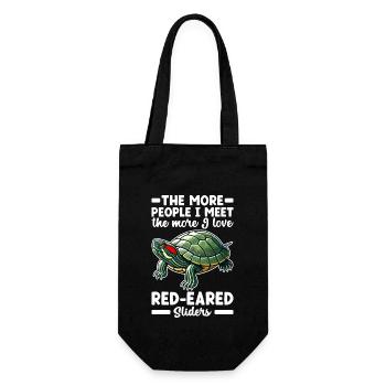Tortue Tortue à oreilles rouges - Sac à bouteille - noir - Devant